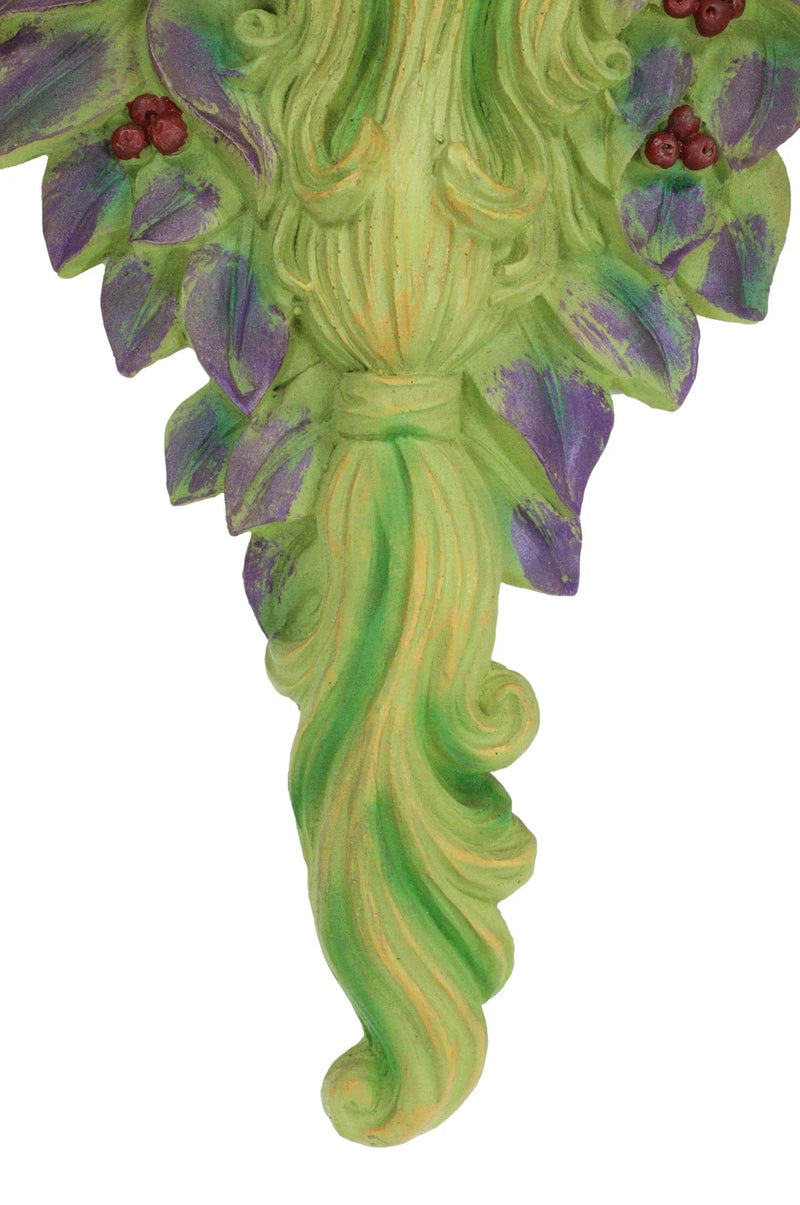 Celtic Winter Solstice Greenman Hanging Wall Decor Plaque 12.75" High-8