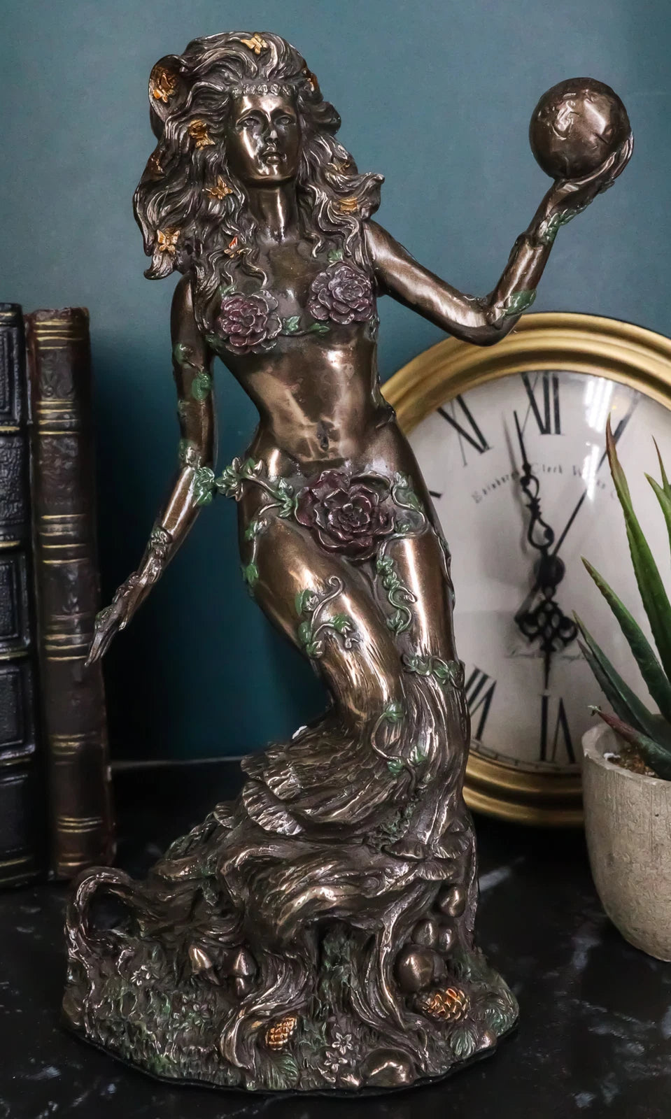 Greek Primordial Deity Gaia Holding Earth Statue Primal Mother Goddess Gaea Art-1