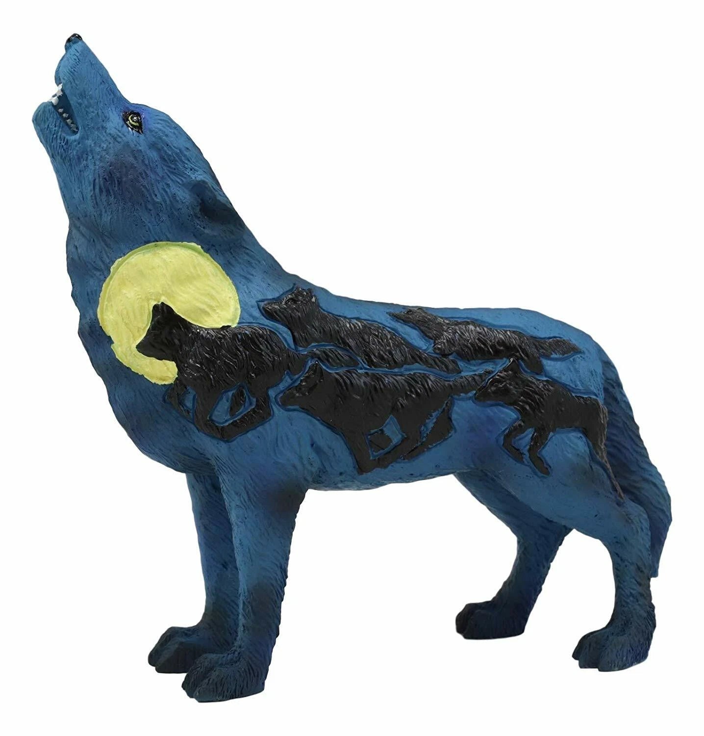 Alpha Wolf Spirit Collection Howling Cries Of The Full Moon Night Statue Decor-8