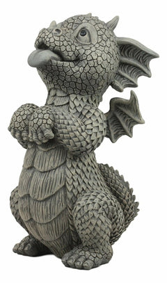 Whimsical Garden Dragon Begging For Attention Statue 10.25" H Baby Dragon-7