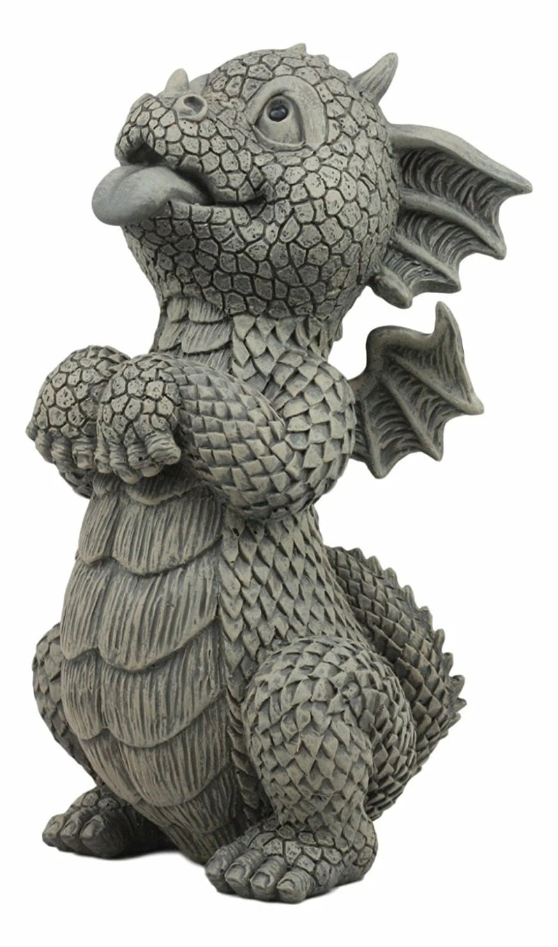 Whimsical Garden Dragon Begging For Attention Statue 10.25" H Baby Dragon-7