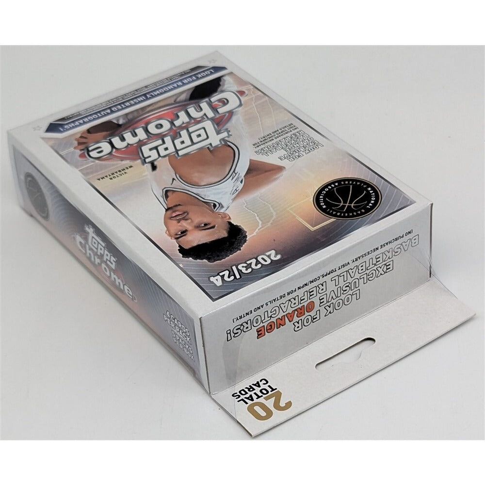 Factory Sealed Hanger Box 2023-24 Topps Chrome NBA Basketball Trading Cards-2