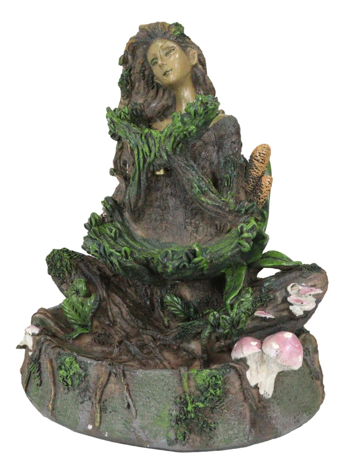 Tree Woman Gaia Dryad Ent Native Earth Goddess Backflow Incense Cone Burner-9