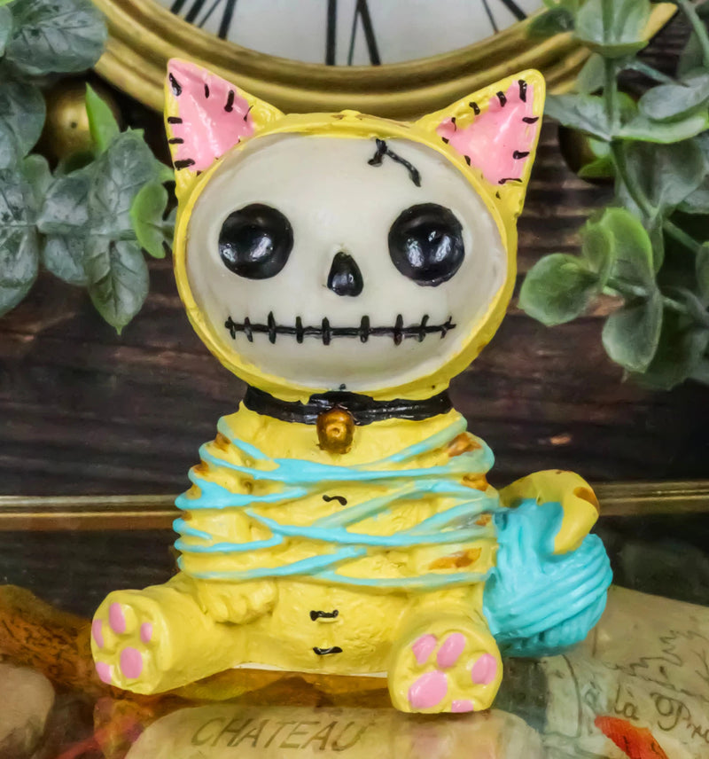 Furrybones Tabby Mao Mao Entangled With Yarn Kitty Cat Skeleton Figurine 2.5"H-1