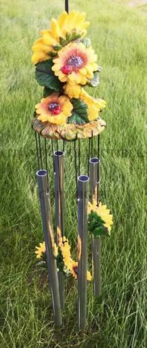 Spring Sunflowers Bloom Resonant Relaxing Wind Chime Patio Garden-2