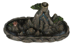 Feng Shui Zen Mountain Range Buddhist Pagoda Temple Backflow Cone Incense Holder-8