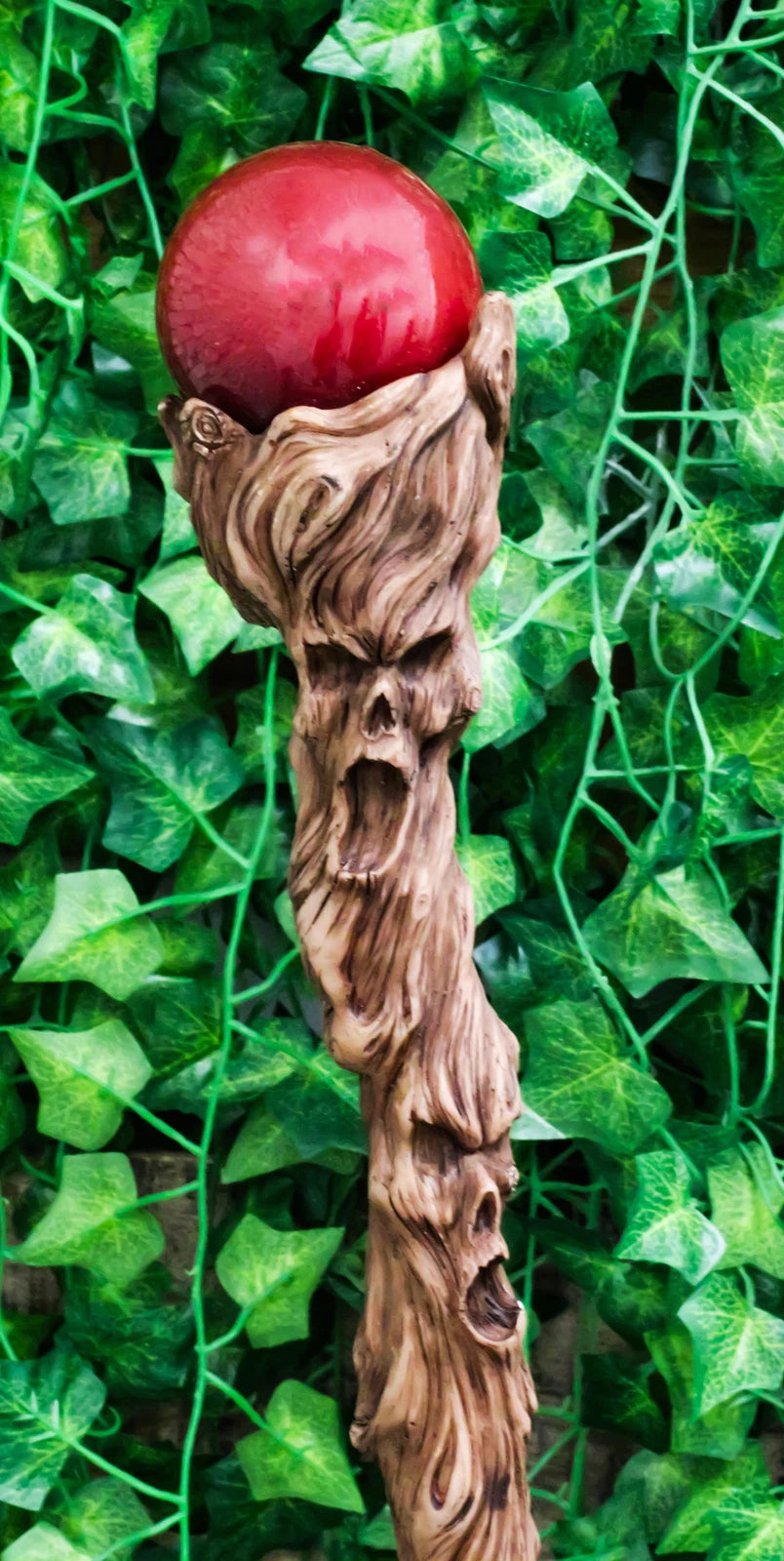 Twisted Tree Whispering Ghosts Skull Decorative 67"L Prop Cosplay Staff Cane-2