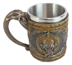 Hindu God Of Success Lord Ganesha Ganapati Coffee Mug With Elephant Trunk Handle-7