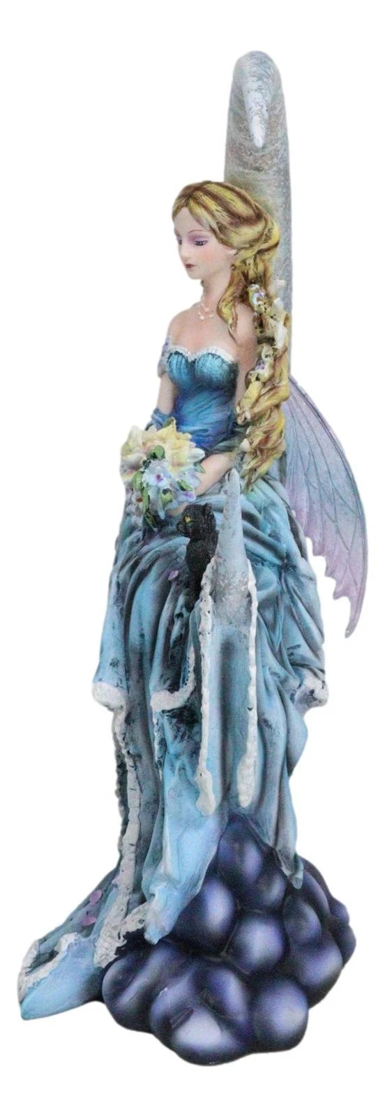 Large Celestial Moon Water Elemental Fairy Statue 11"H By Nene Thomas-10