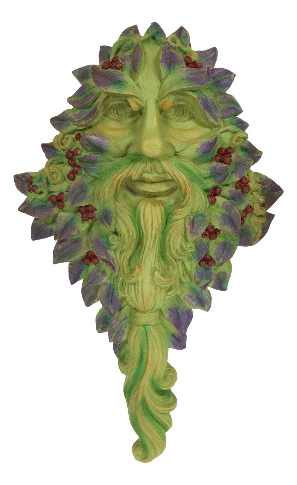 Celtic Winter Solstice Greenman Hanging Wall Decor Plaque 12.75" High-9