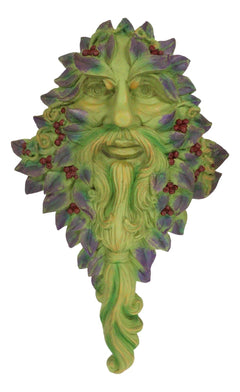 Celtic Winter Solstice Greenman Hanging Wall Decor Plaque 12.75" High-9