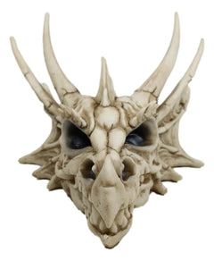 Estatua de fantasía de Grendel, cabeza de dragón, cráneo, esqueleto, fósil realista, réplica, 23 cm de largo-7