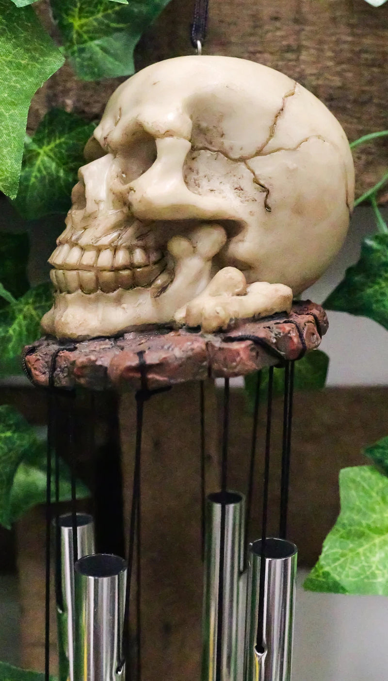 Halloween Freaky Oversized Skull Wind Chime Home Patio Skeleton Cranium Decor-9
