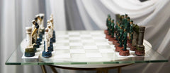 USA Soldier Theme Army vs Navy Chess Set Hand Painted with Glass Board 17 Inch-10