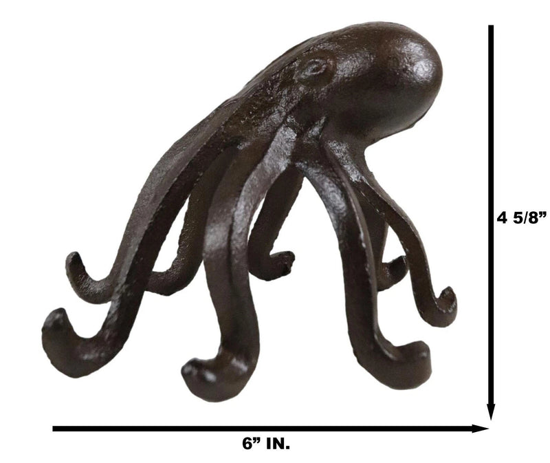 Cast Iron Nautical Giant Sea Octopus Standing Decorative Paperweight Figurine-10
