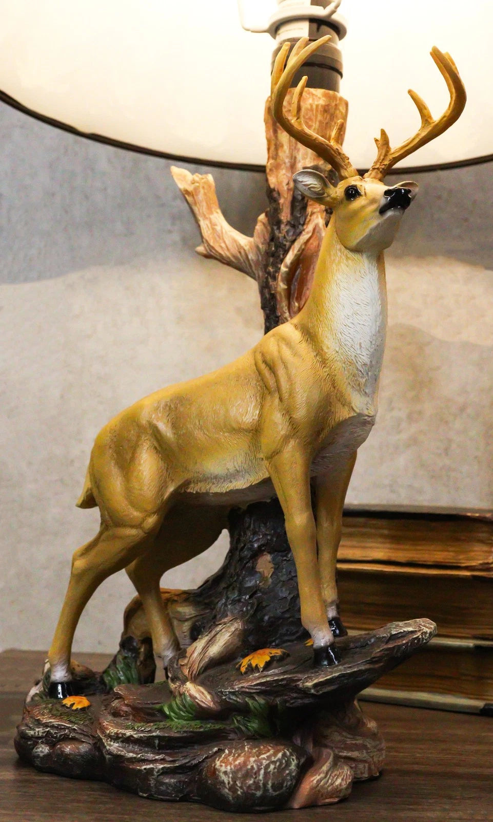 12 Point Whitetail Deer Buck Desktop Table Lamp With Shade Wild Life-9