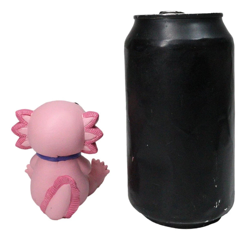 Furrybones Cute Pink Loti The Axolotl Holding Worm Skeleton Figurine Furry Bones-9