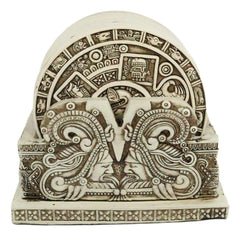 Juego de 6 posavasos con símbolos del calendario solar de los dioses aztecas y figura de soporte-7