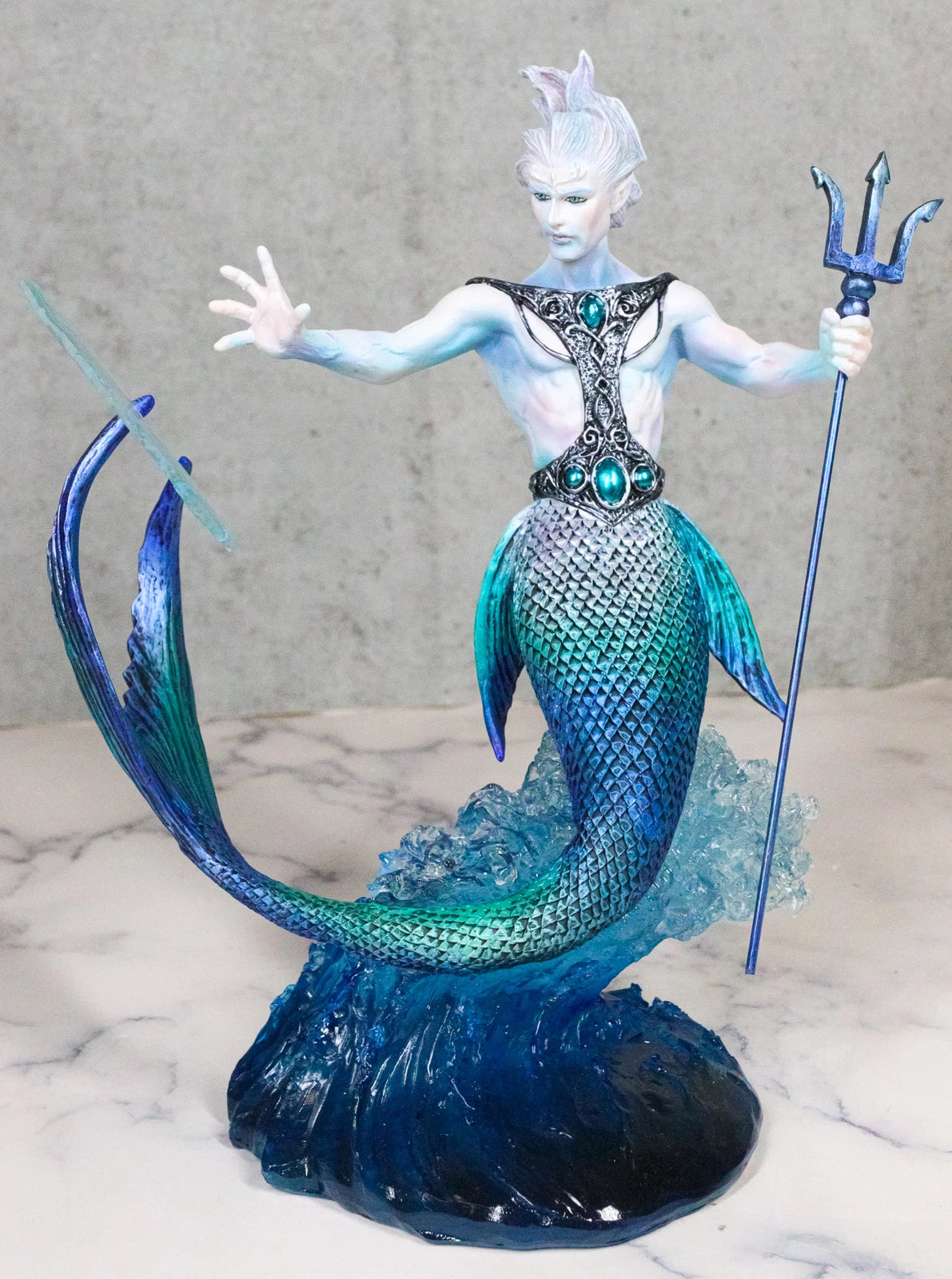 Water Elemental Talokan Sea Wizard Sorcerer Bending Ocean Spirit Energy Figurine-8