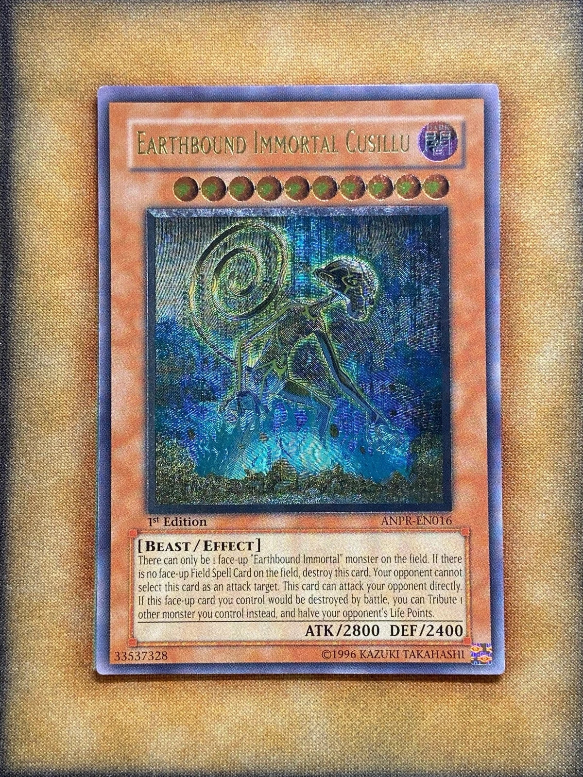 Yugioh Earthbound Immortal Cusillu ANPR-EN016 Ultimate Rare 1st Ed NM