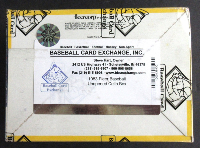 1983 Fleer Baseball Unopened Cello Box (BBCE)-6