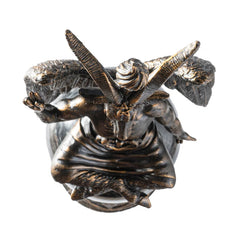 Pentagram Sigil Sabbatic Goat Baphomet Skull Black Sandstorm Gazing Ball-6
