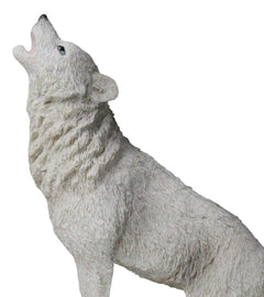Woodlands Wildlife Mystical Alpha Gray Wolf Howling to The Moon Figurine Decor-8