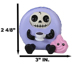 Furrybones Ronny The Lavender Purple Macaron With Coffee Cup Furry Bone Figurine-8