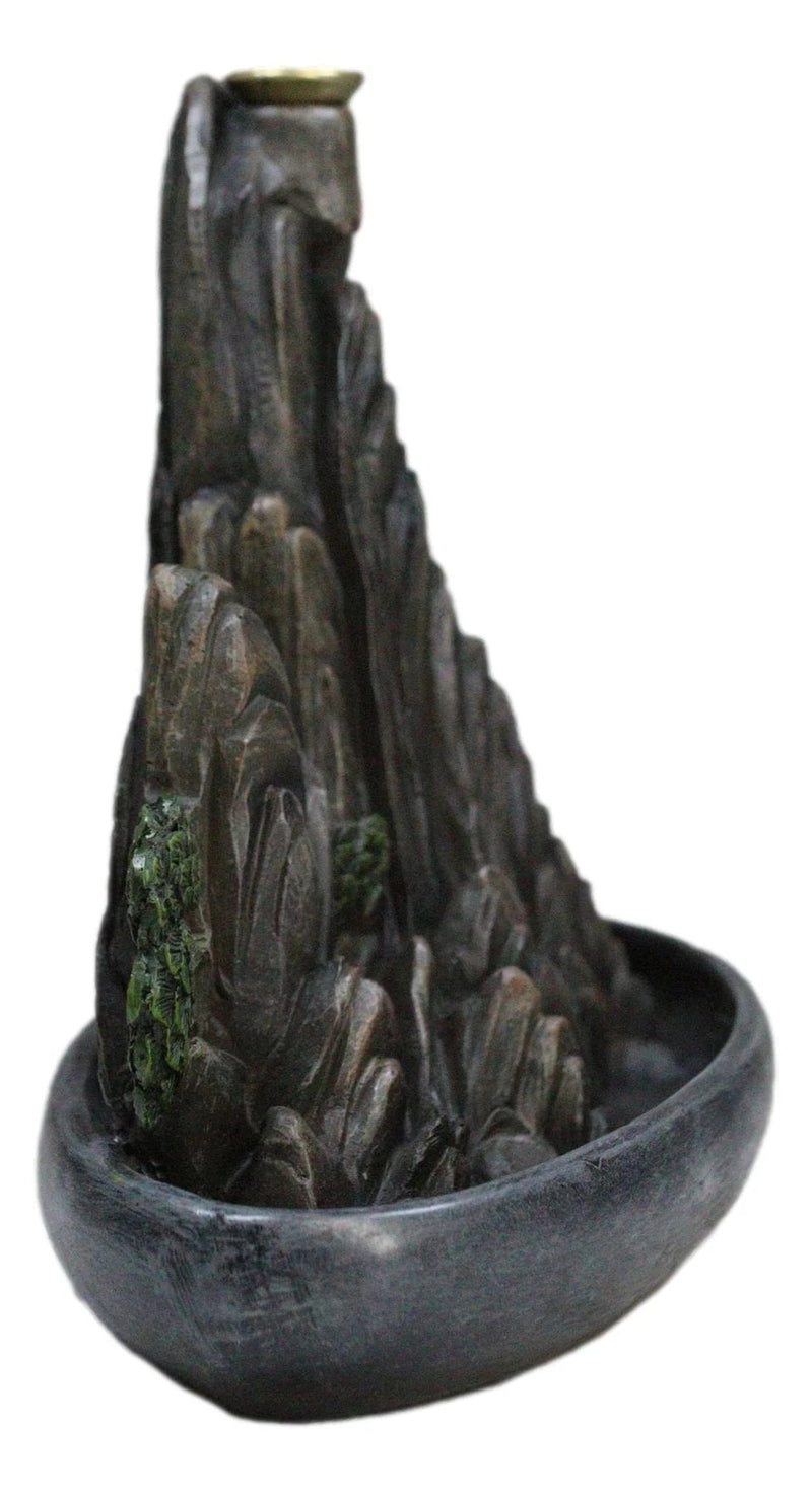 Eastern Feng Shui Tranquil Zen Rocky Mountain Range Backflow Cone Incense Holder-10