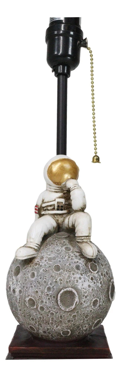 Deep Space Exploration Astronaut Landing On Cratered Moon Desktop Table Lamp-10