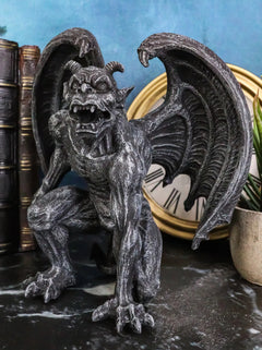 Winged Horned Devil Gargoyle Statue 6.25" Tall Notre Dame Evil Warden Gargoyle-10