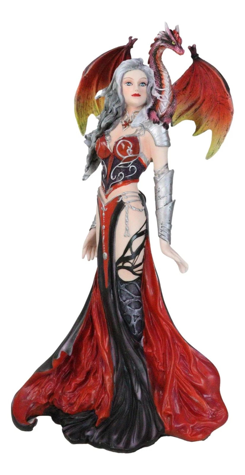 Nene Thomas Red Fire Dragon Witch Statue 12"H Queen Of Shadows Severeielle Decor-9