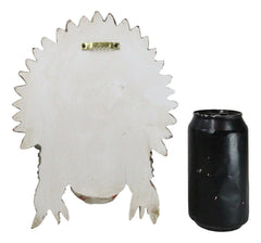 Native American Indian Chief Warpath Skull with Headdress Wall Decor Plaque-8