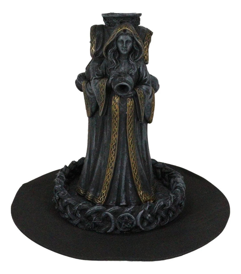 Wicca Triple Moon Goddess Maiden Mother And Crone Pagan Backflow Incense Burner-9