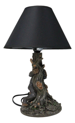 Mythical Creature Sasquatch Big Foot Cryptid Ape by Tree Trunk Table Lamp Decor-9
