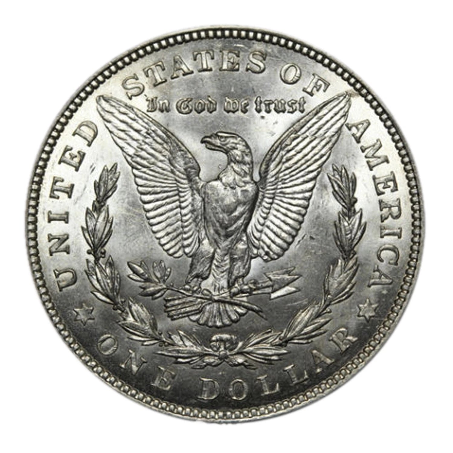1921 90% Silver Morgan Dollar Brilliant Uncirculated-3