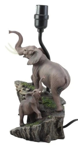 Migration Of The Majestic Elephant Family Safari Desktop Table Lamp Statue Decor-9