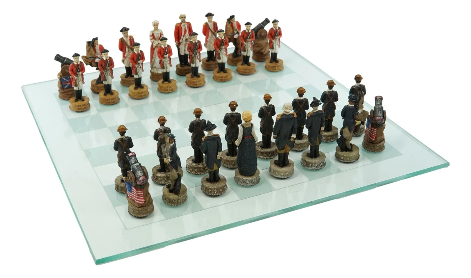 American Revolutionary War US Continental VS British Imperial Army Chess-9