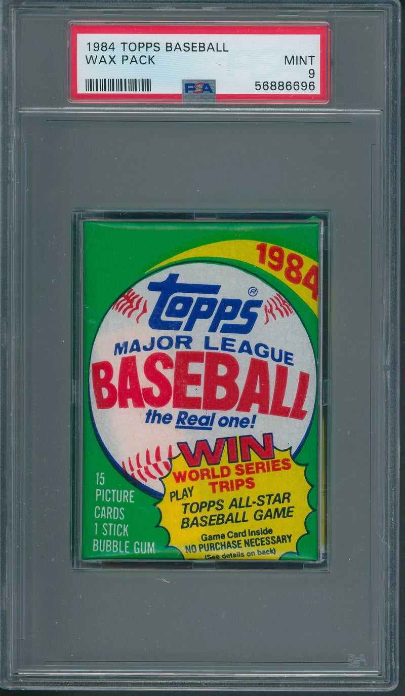 1984 Topps Baseball Unopened Wax Pack PSA 9-1