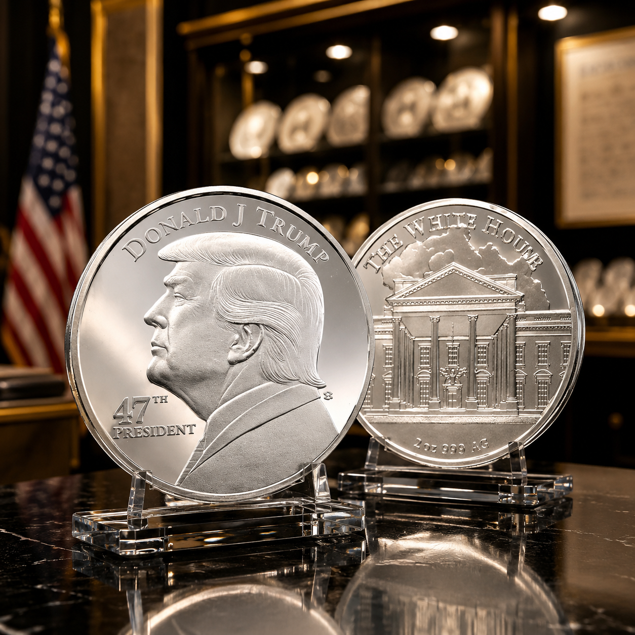 47th President Donald J. Trump Silver Round 1 oz .999 Fine Silver