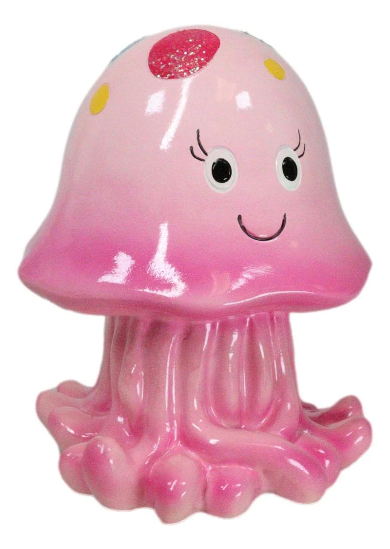 Whimsical Nautical Marine Pink Sea Jellyfish Money Coin Savings Piggy Bank-9