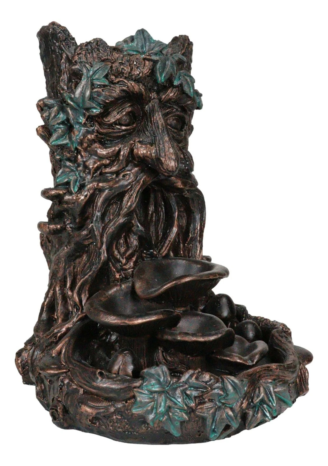 Celtic Greenman Tree Man God Forest Ent Backflow Incense Cone Burner Figurine-9