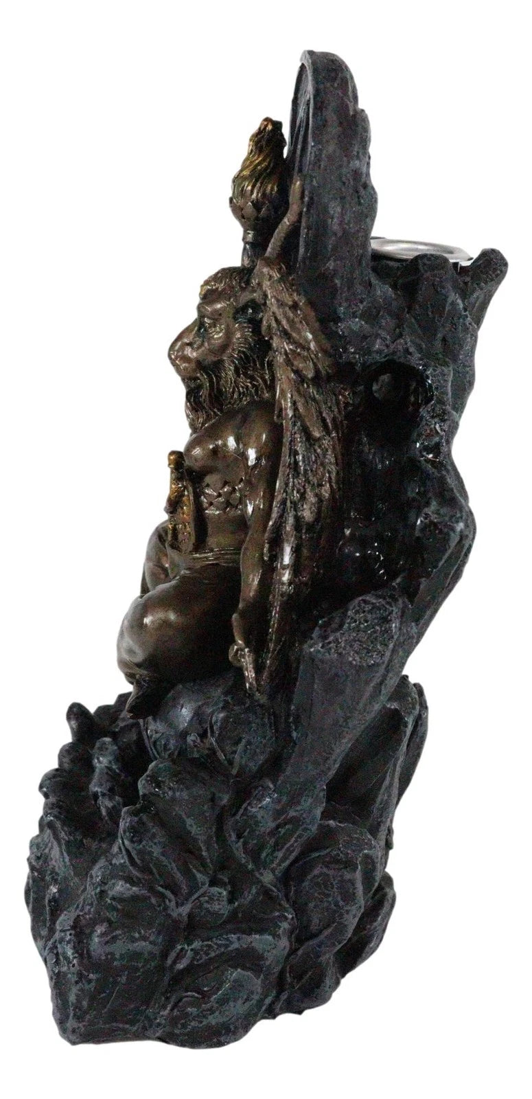 Sabbatic Goat Baphomet Pentagram Sigil Backflow Cone Incense Burner-9