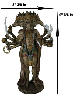 Panchamukhi Anjaneya Five Faced Hanuman Statue Monkey Hindu God Warrior Figurine-9