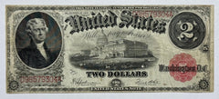 1917 $2 Bill United States Note Legal Tender Large Size 304A-UJLM-1
