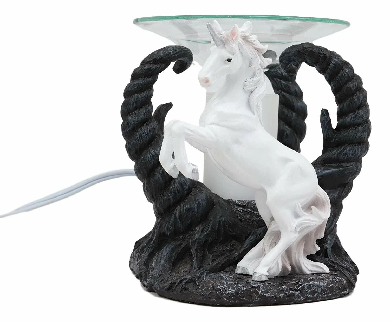 Figura calentadora de tartas eléctrica de unicornio blanco de Twisted Trees-7