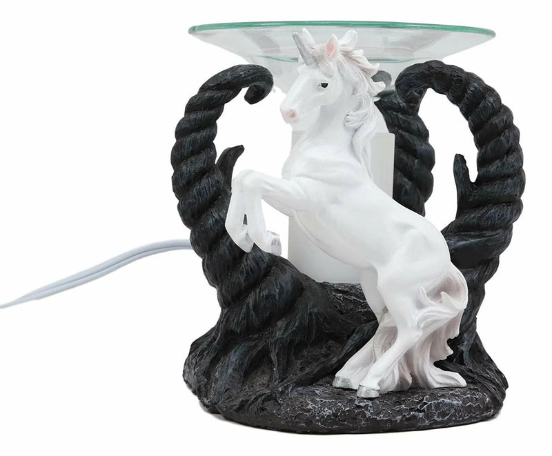 Figura calentadora de tartas eléctrica de unicornio blanco de Twisted Trees-7