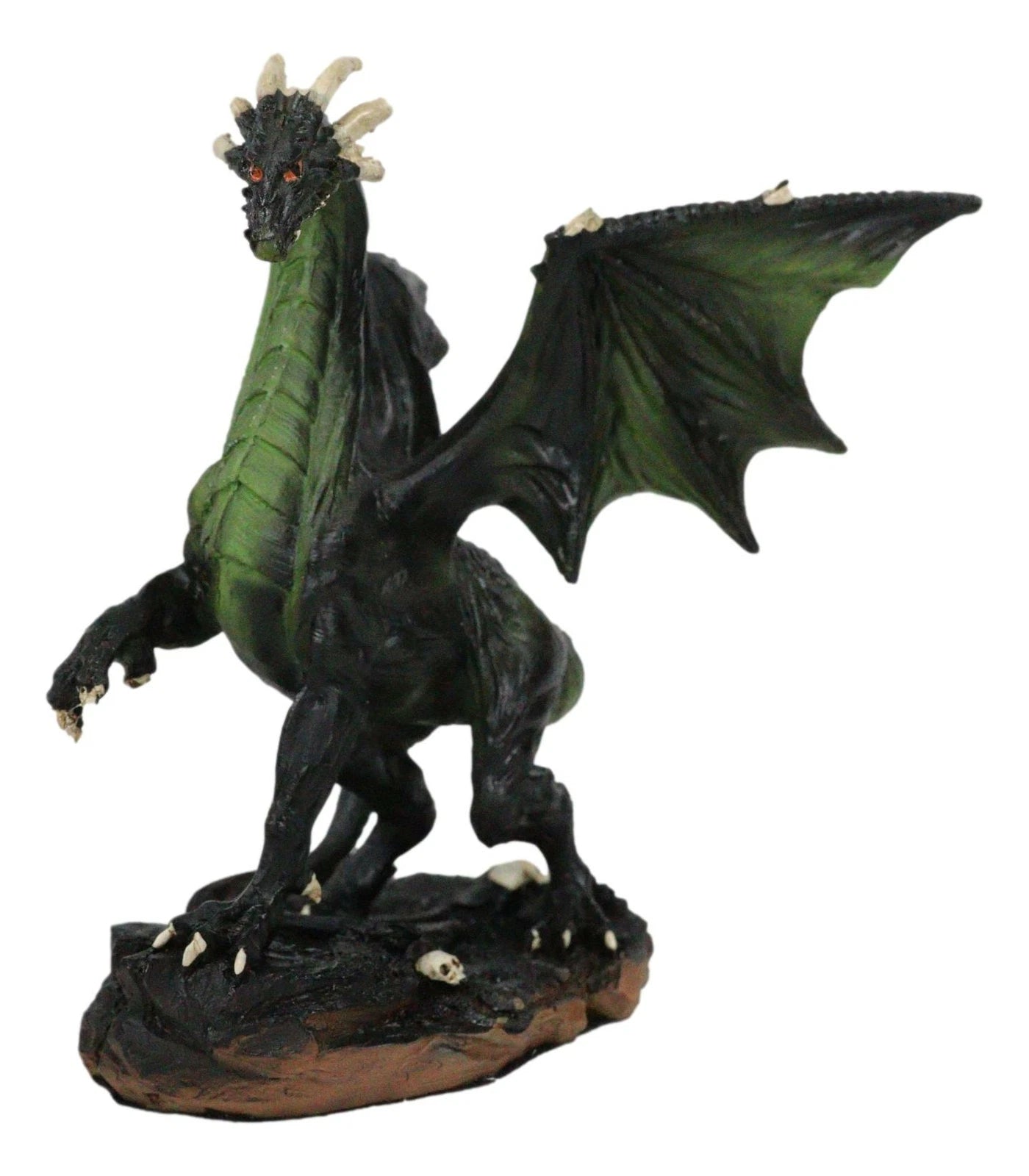Fantasy Green Chested Celestial Midnight Dragon Black Ghost Small Figurine-8