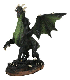 Fantasy Green Chested Celestial Midnight Dragon Black Ghost Small Figurine-8