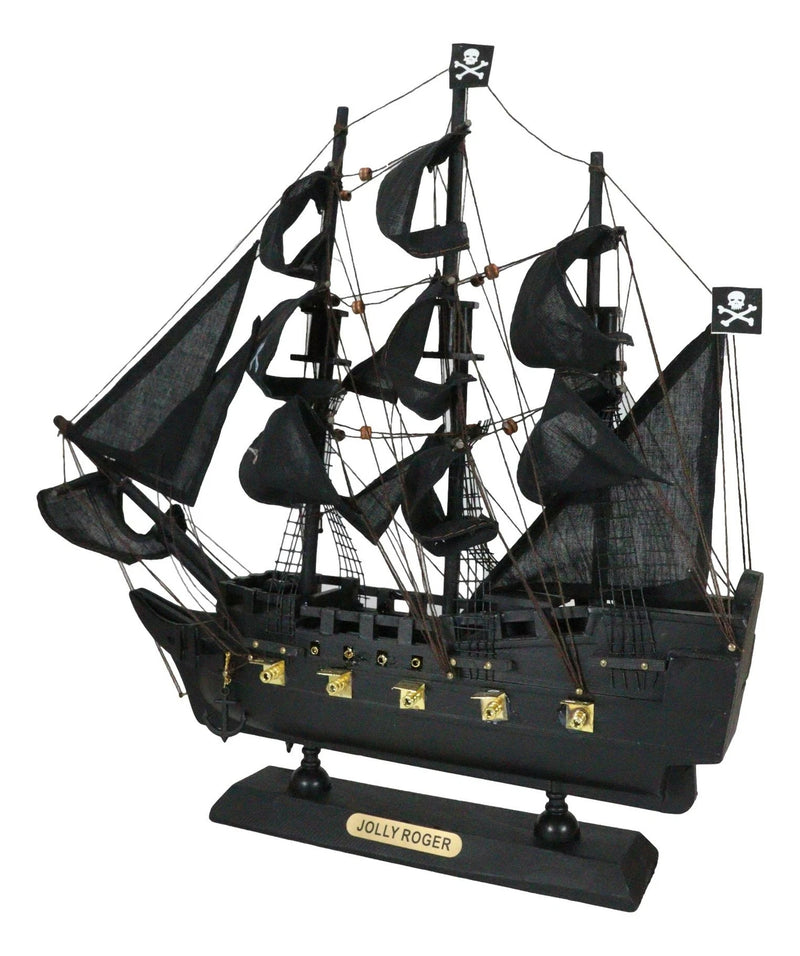 Pirate Skull Model, Jolly Roger Crossbones Sail Ship Decor for Home, Office, Desk, Shelf, Nautical Marine Boat Accessory, Halloween, Pirate Party Decoration-8